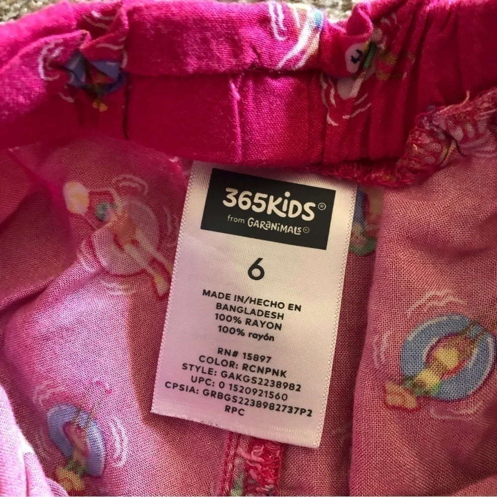 365 Kids 2pc pink summer set in size 6